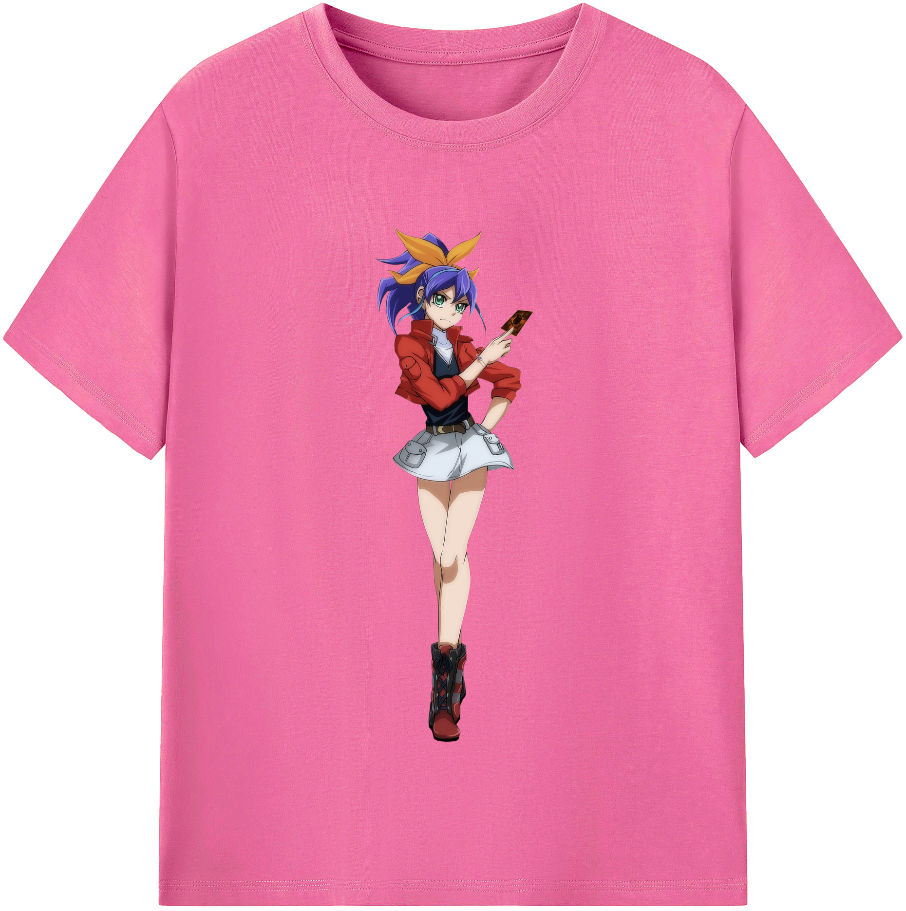 （画像用） 遊☆戯☆王 Yu-Gi-Oh! レディースカジュアルプリントTシャツ（綿100％）
